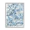 Stupell Industries Coastal Tile Abstract Soft Blue Beige Shapes in Gray Frame Wall Art